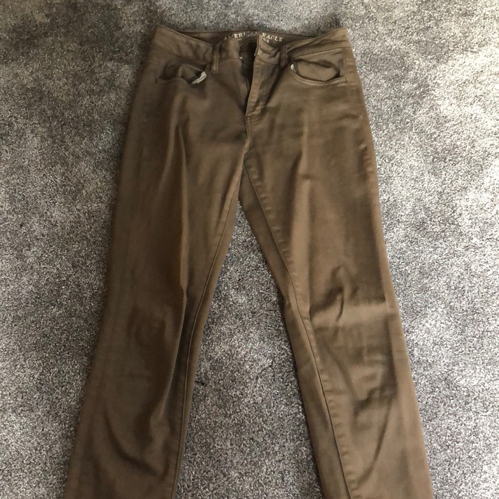 Brown AE high rise jegging